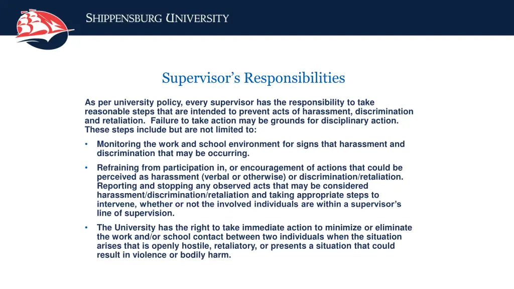 supervisor s responsibilities