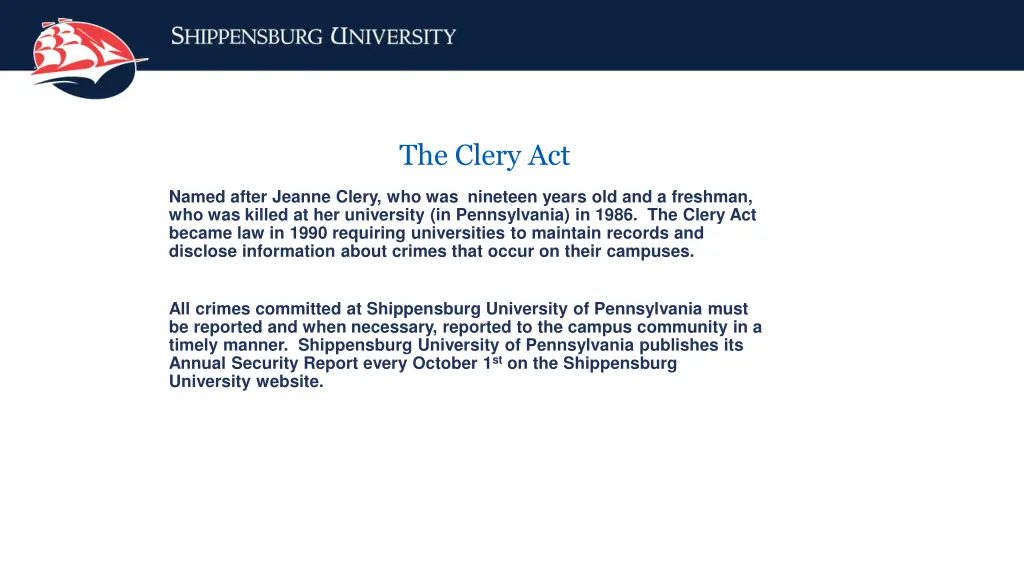 the clery act