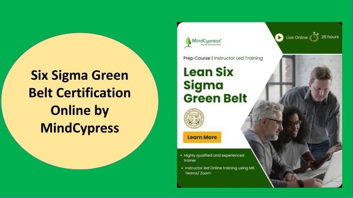 six sigma green belt certification online