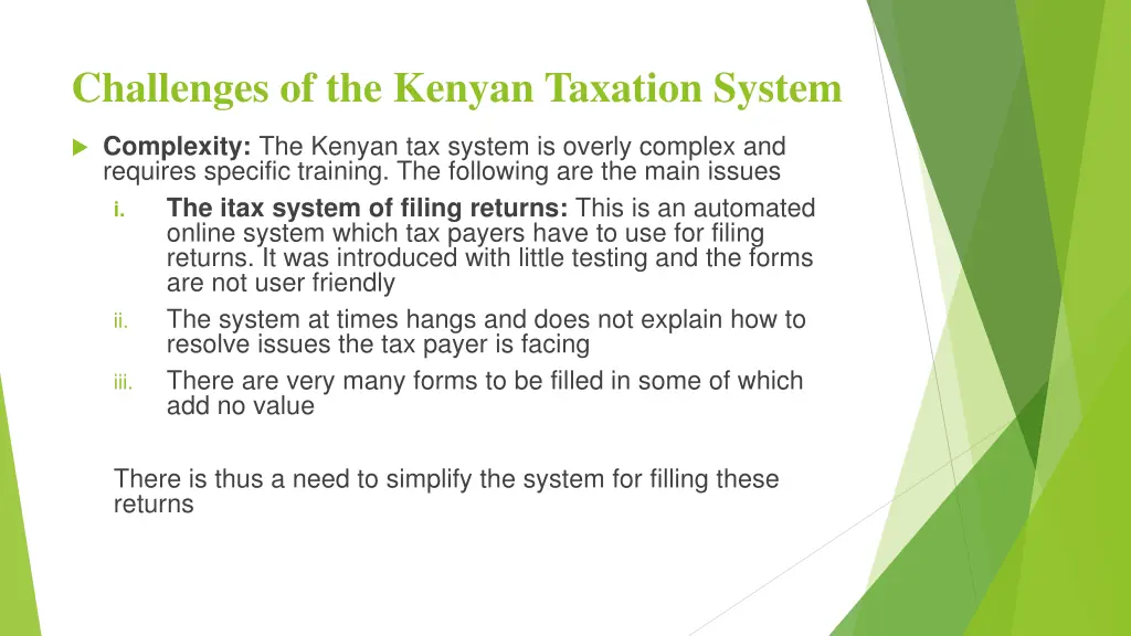 challenges of the kenyan taxation system