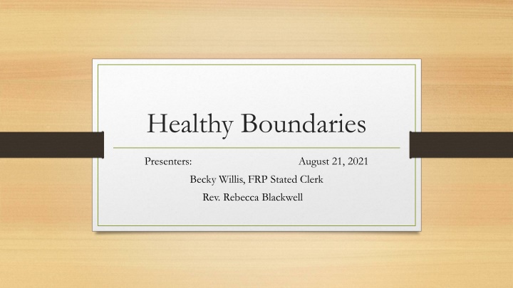 healthy boundaries