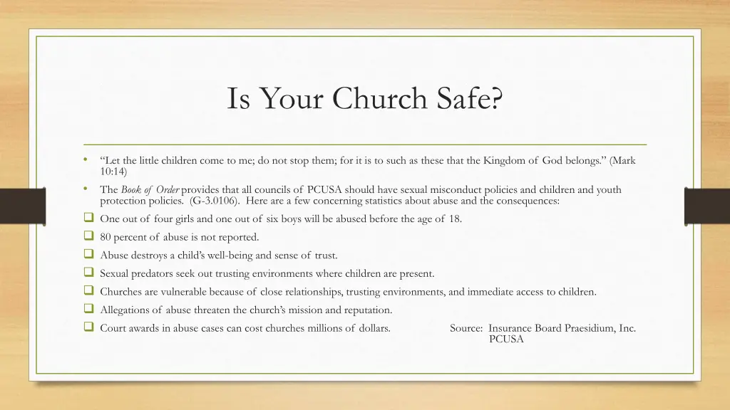 is your church safe