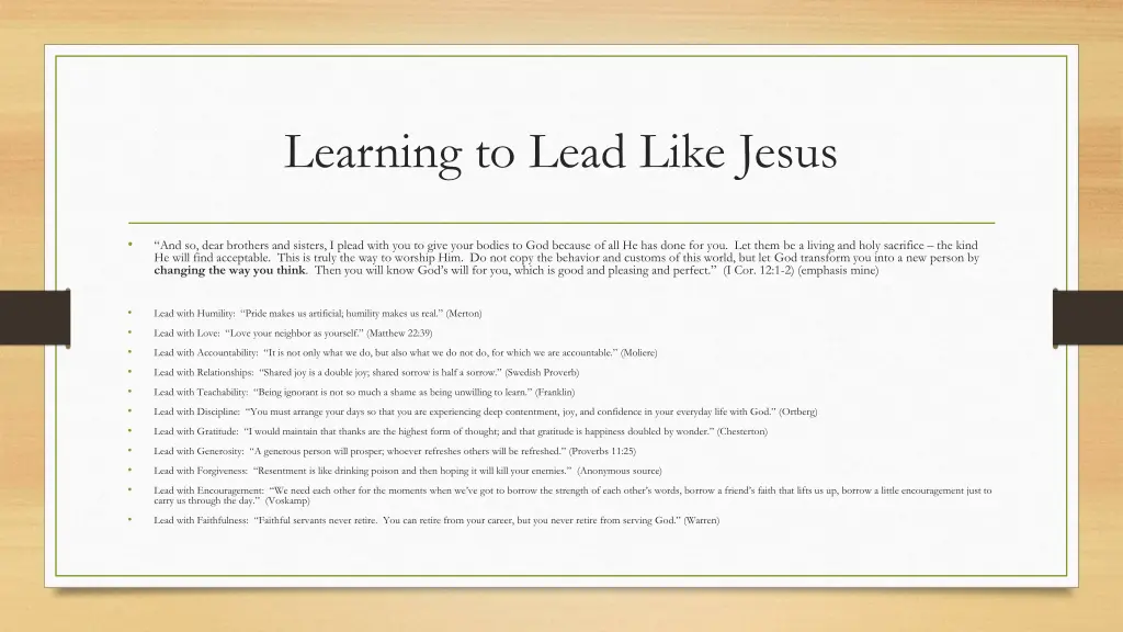 learning to lead like jesus