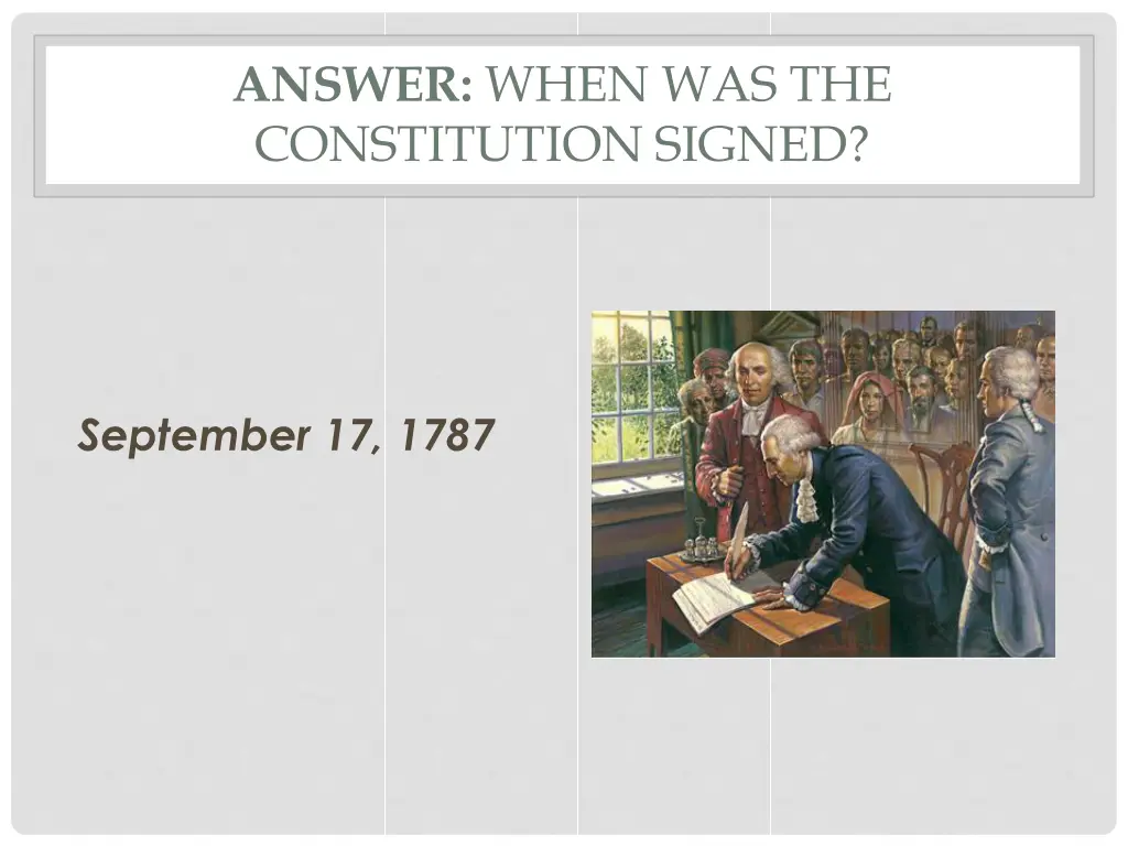 answer when was the constitution signed