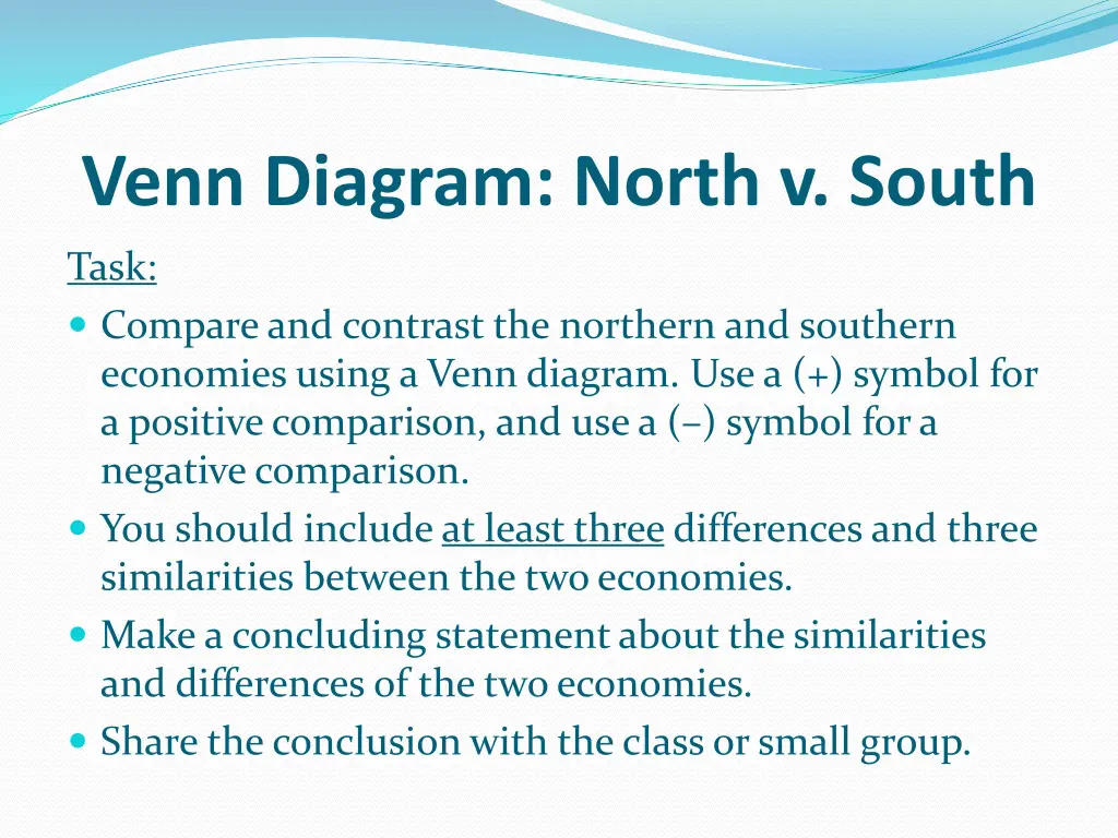 venn diagram north v south