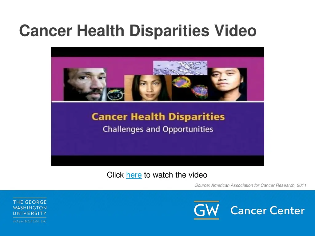 cancer health disparities video