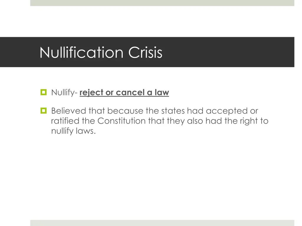 nullification crisis