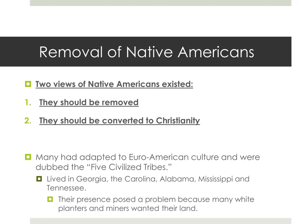 removal of native americans