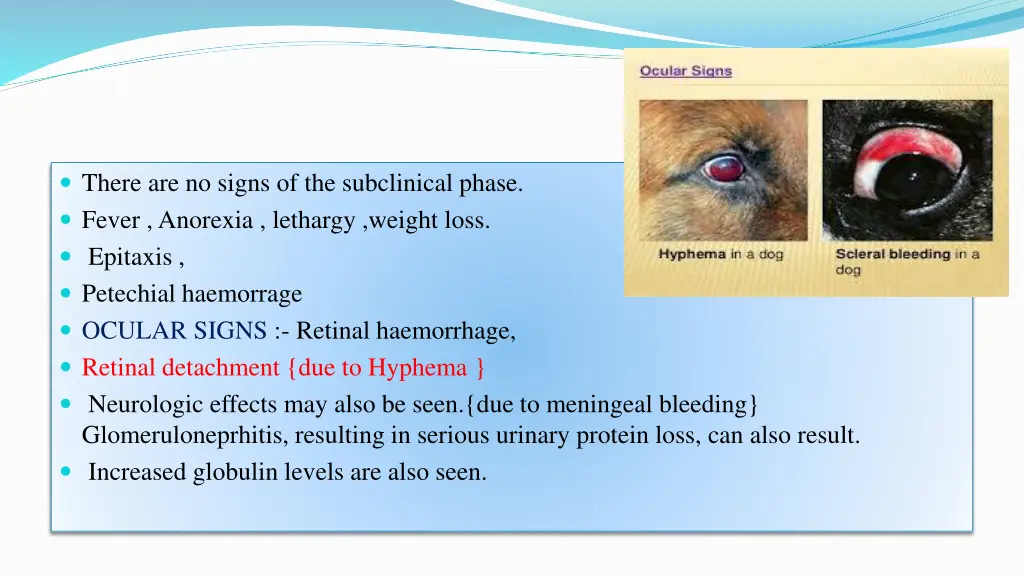 there are no signs of the subclinical phase fever