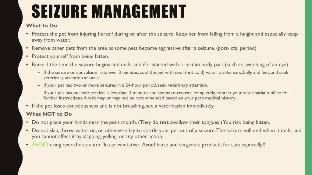 seizure management what to do protect