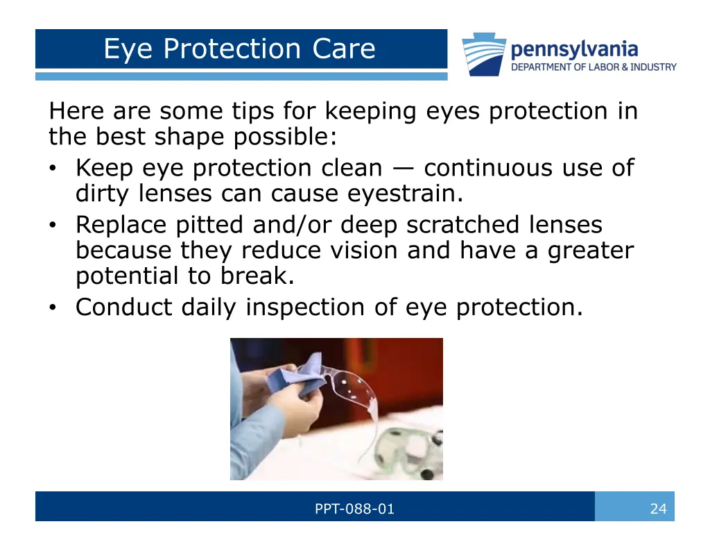 eye protection care