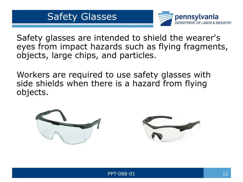 safety glasses