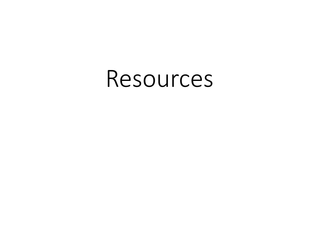 resources