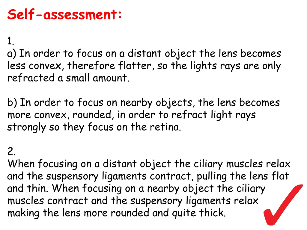 self assessment