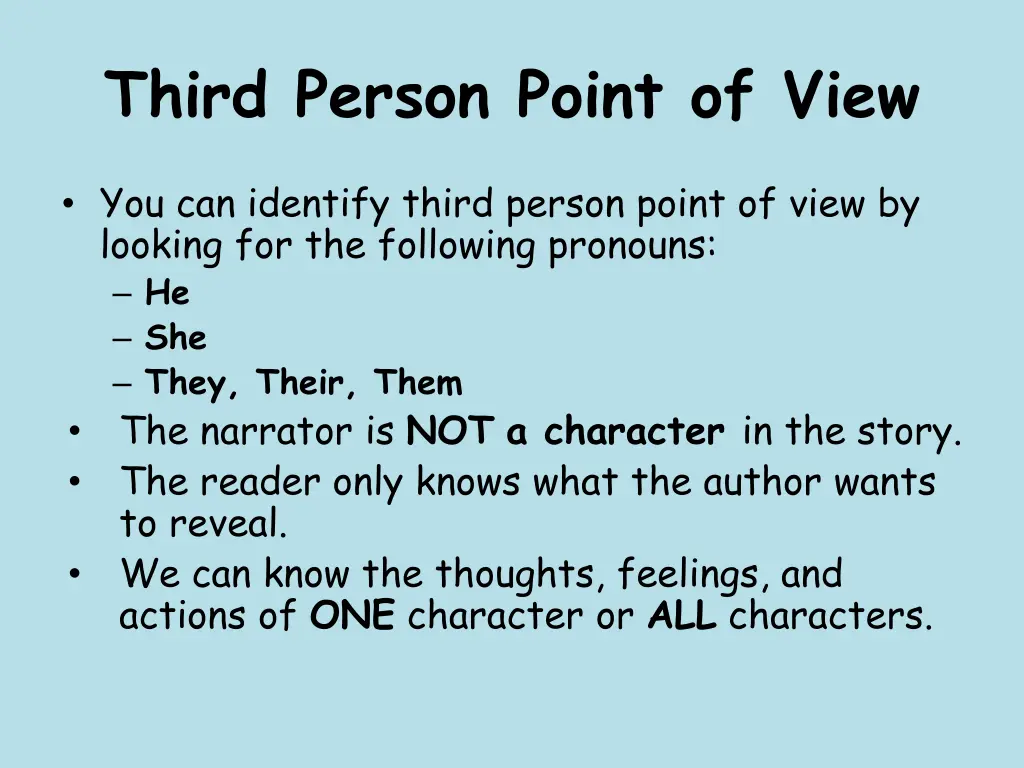 third person point of view