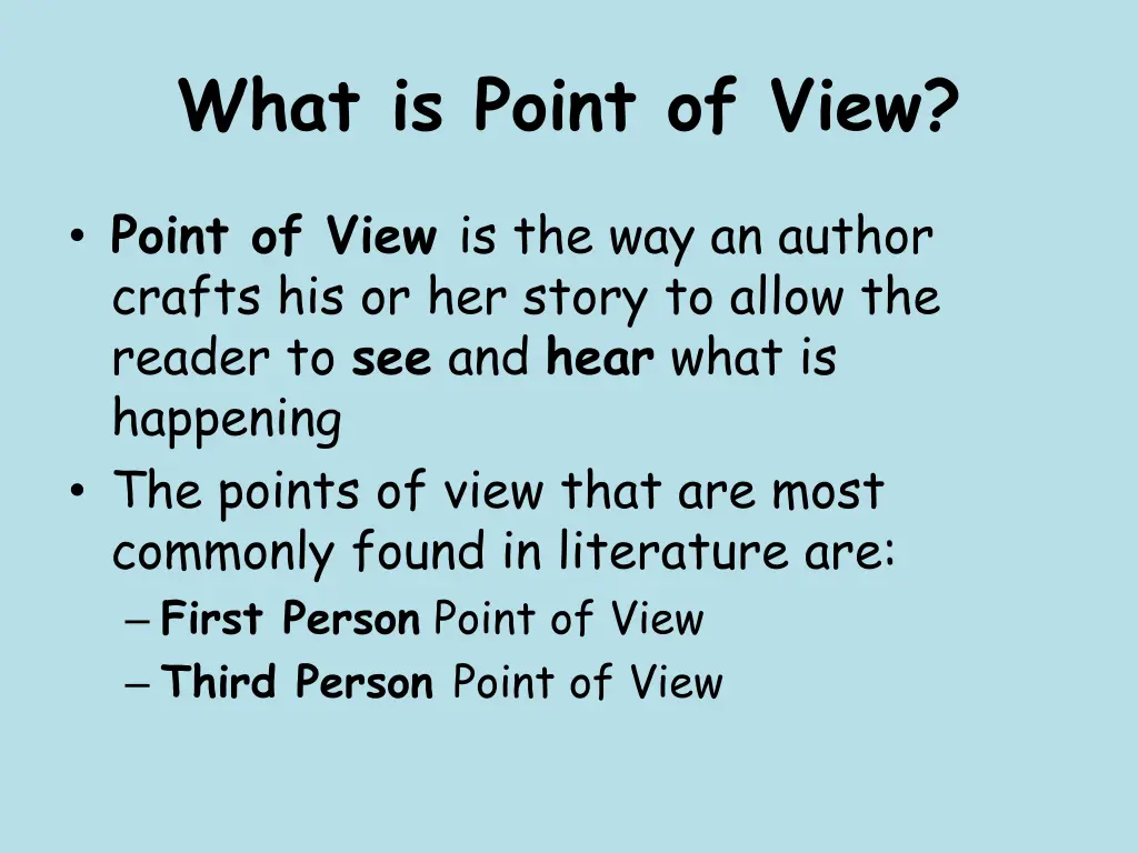 what is point of view