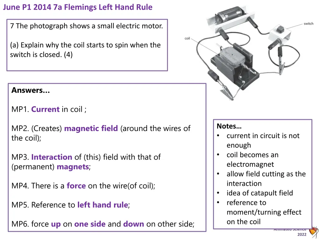 june p1 2014 7a flemings left hand rule