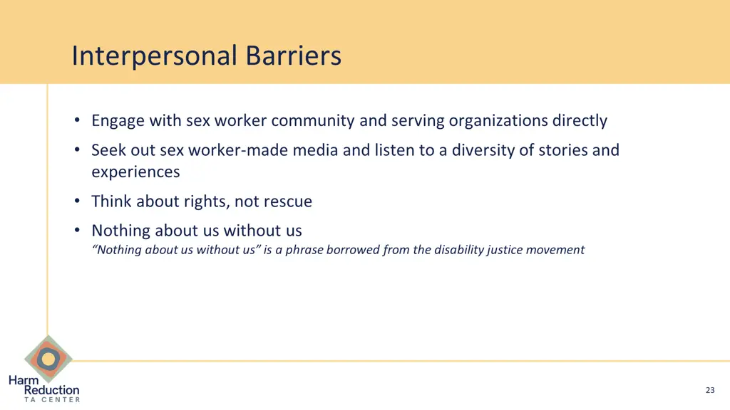 interpersonal barriers