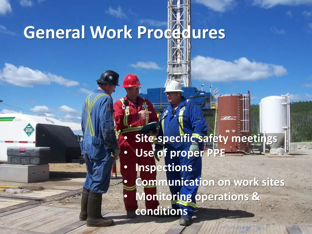 general work procedures