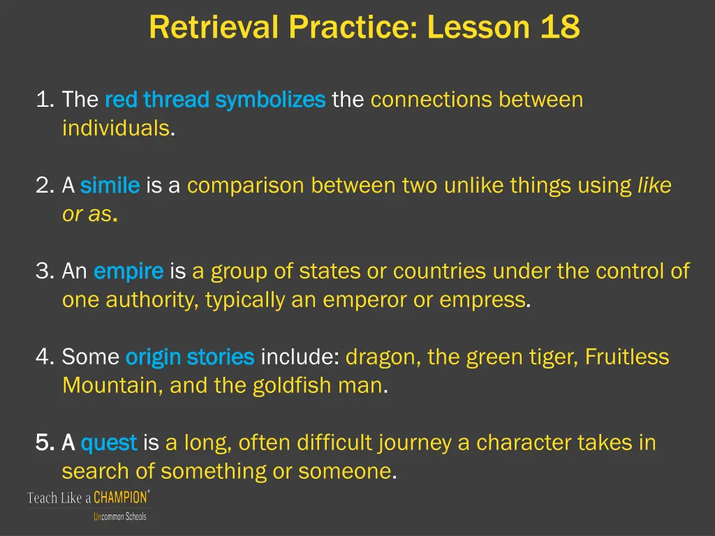 retrieval practice lesson 18 1