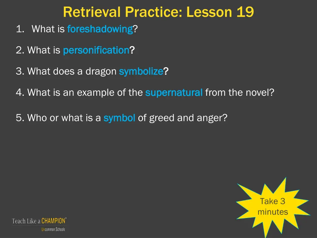 retrieval practice lesson 19