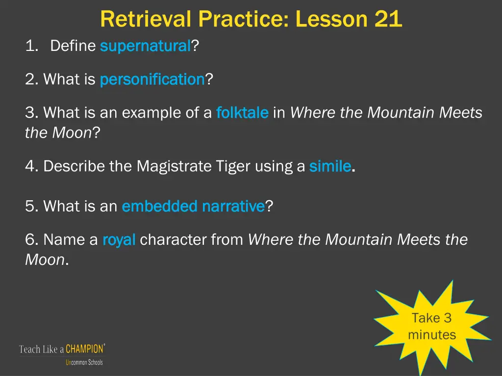 retrieval practice lesson 21