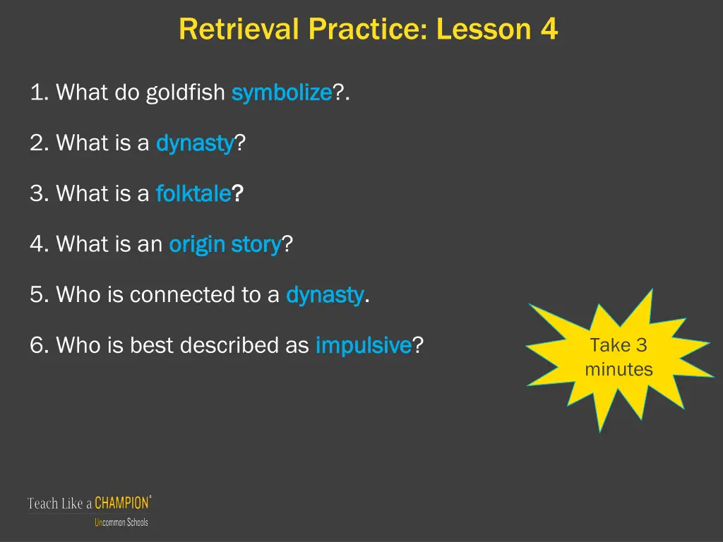 retrieval practice lesson 4