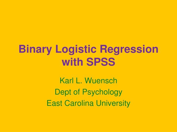 binary logistic regression with spss