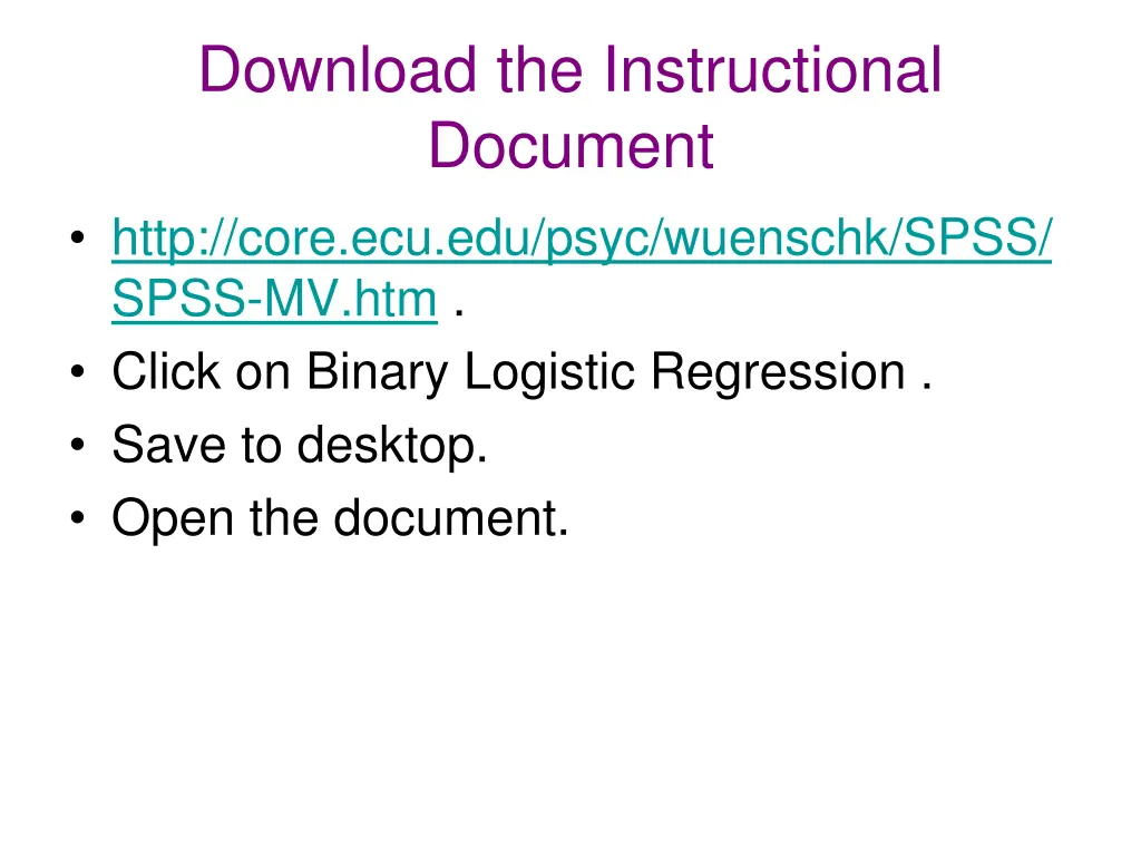 download the instructional document http core