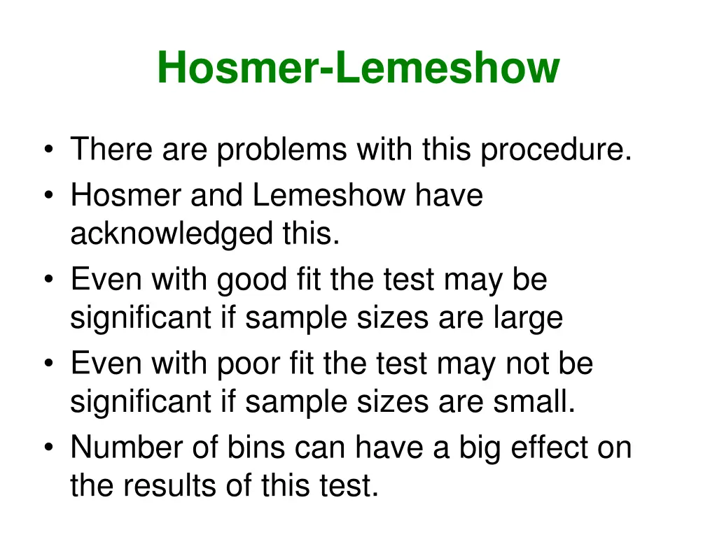 hosmer lemeshow 1