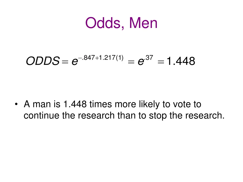 odds men