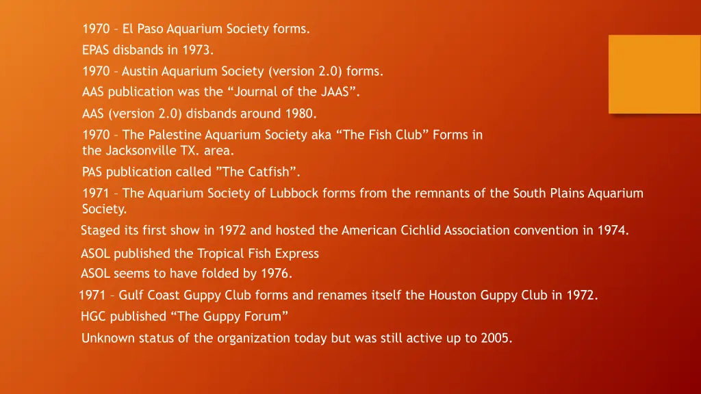 1970 el paso aquarium society forms epas disbands