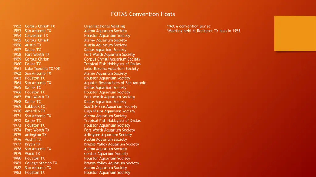 fotas convention hosts