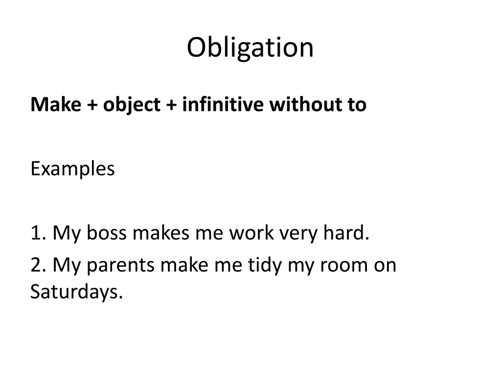 obligation