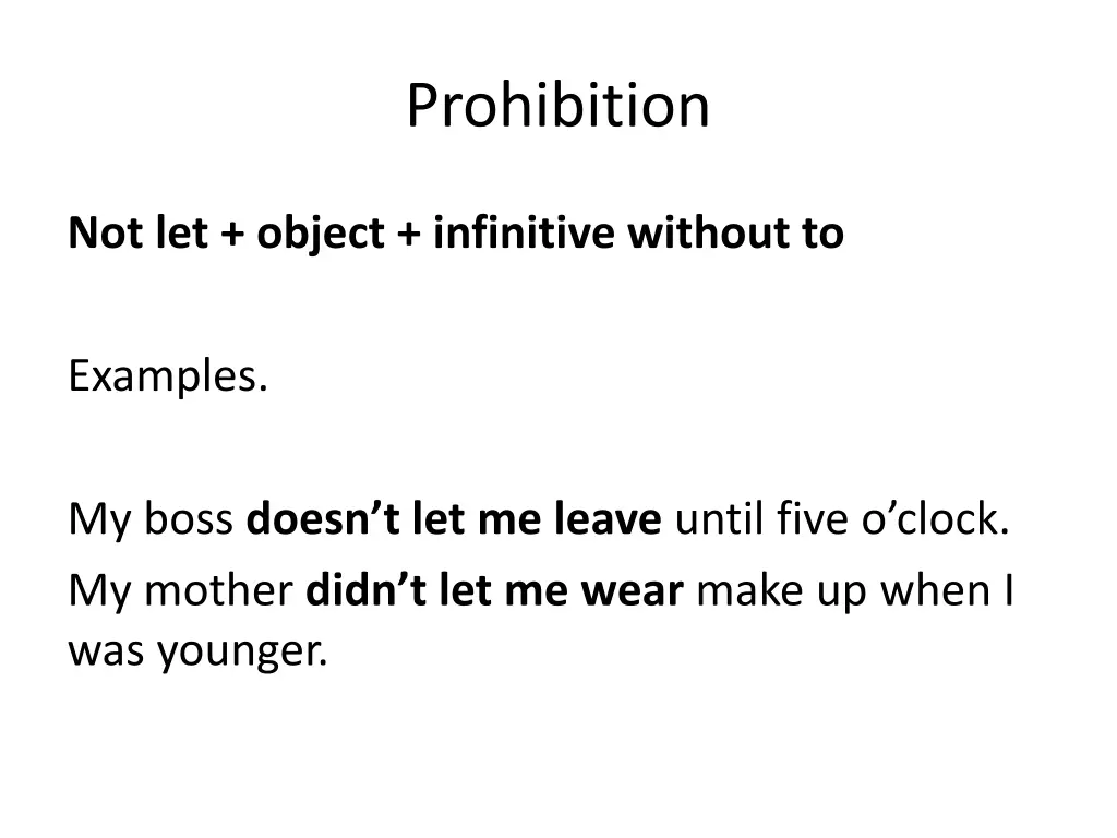 prohibition