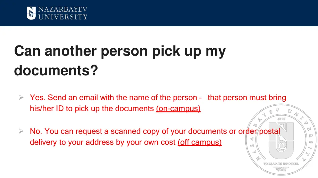 can another person pick up my documents