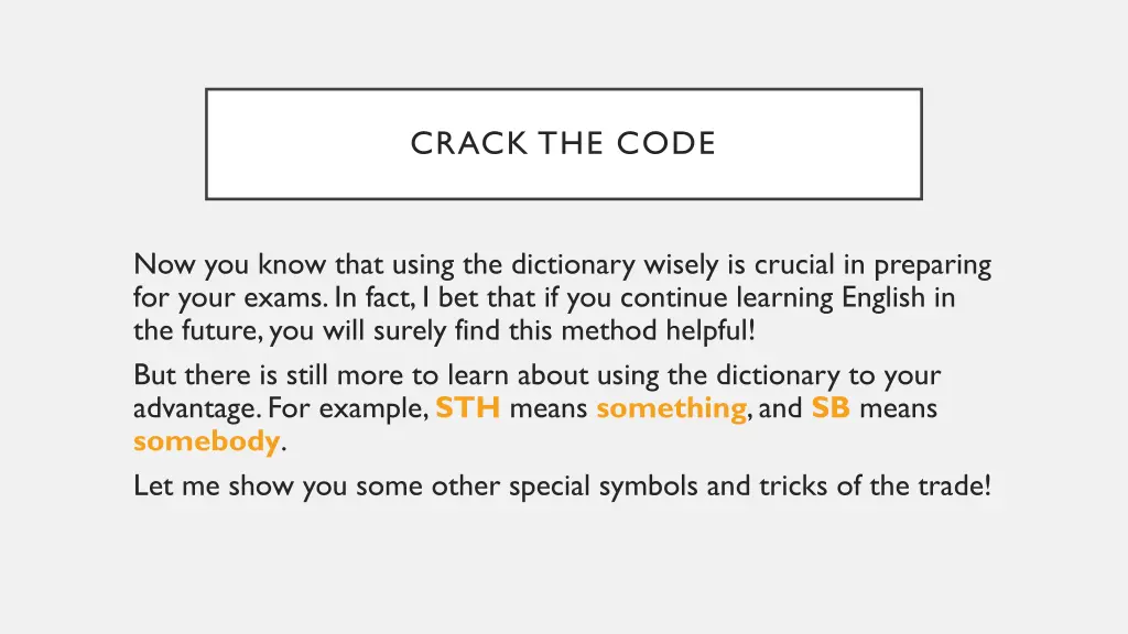 crack the code