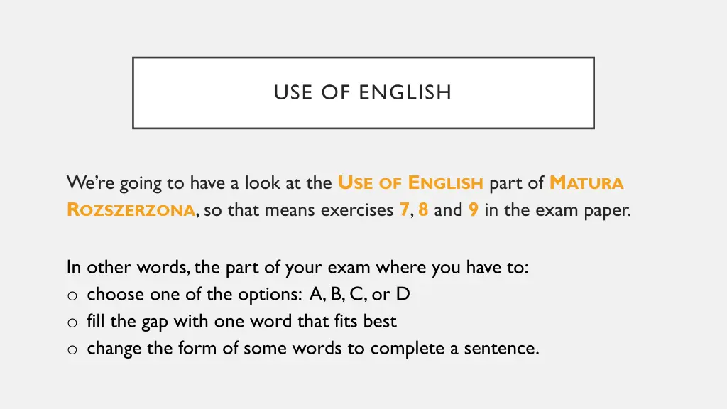 use of english