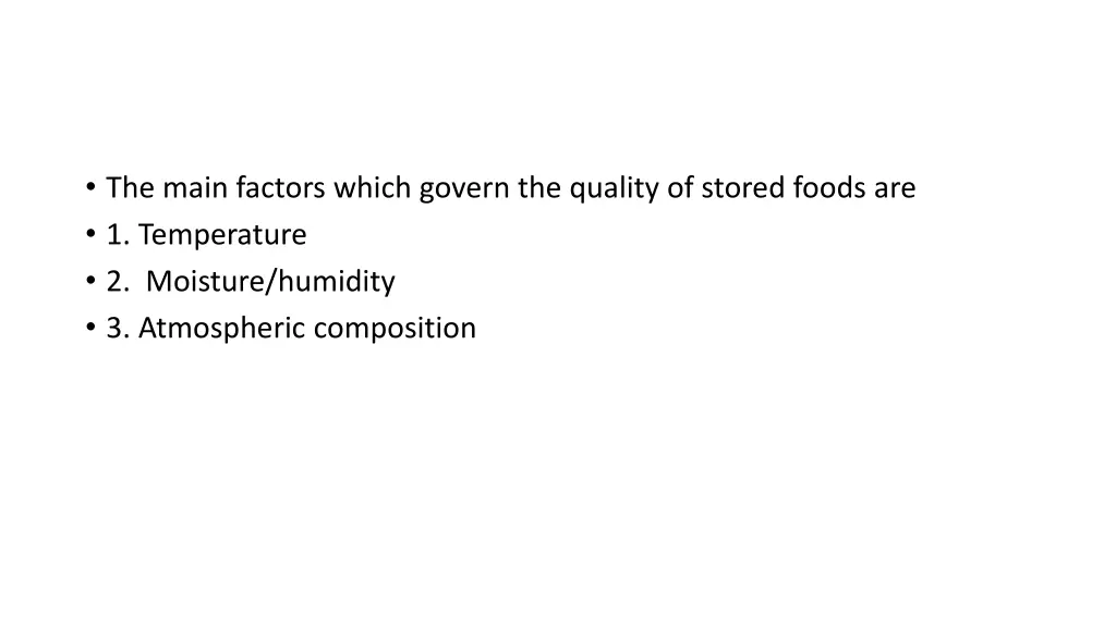 the main factors which govern the quality