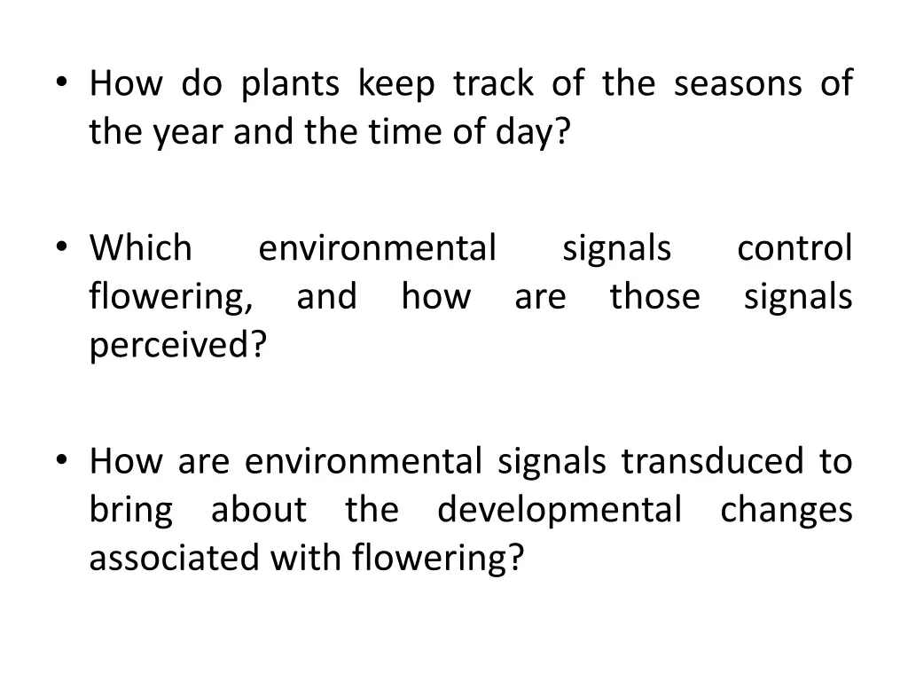 how do plants keep track of the seasons