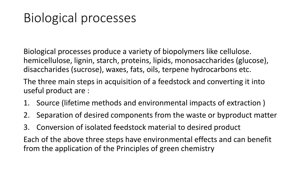 biological processes