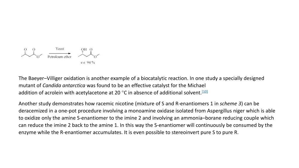 scheme 2 yeast reduction