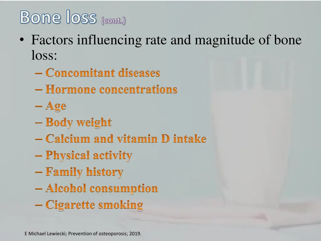 bone loss cont