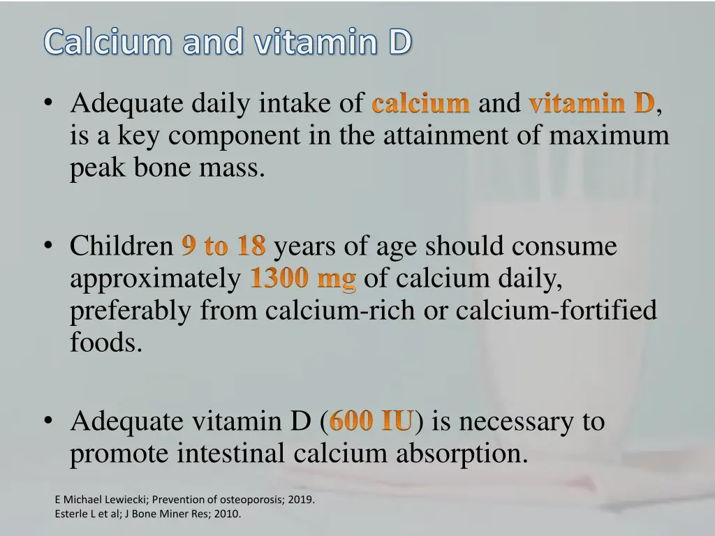 calcium and vitamin d