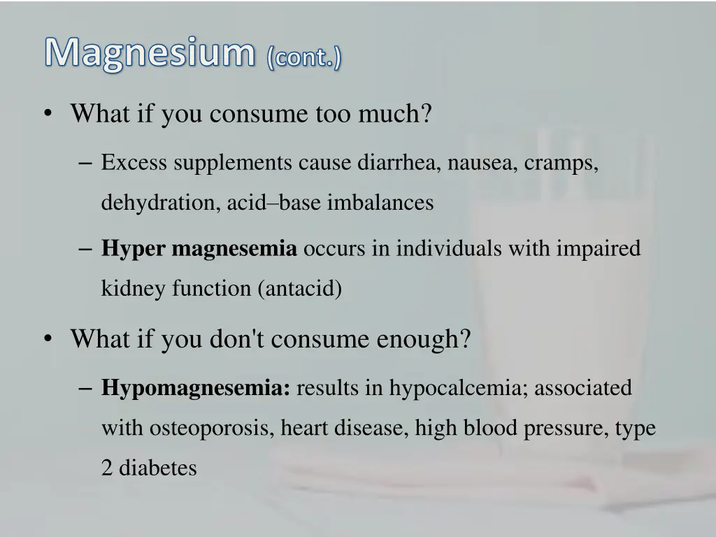 magnesium cont