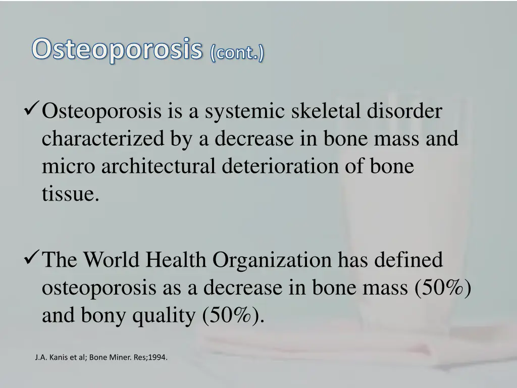 osteoporosis cont