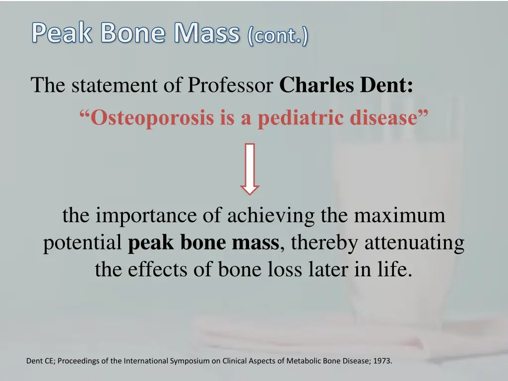 peak bone mass cont