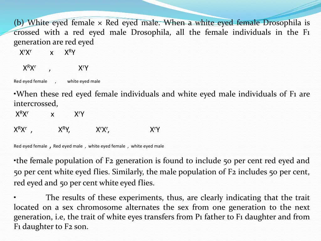 b white eyed female red eyed male when a white