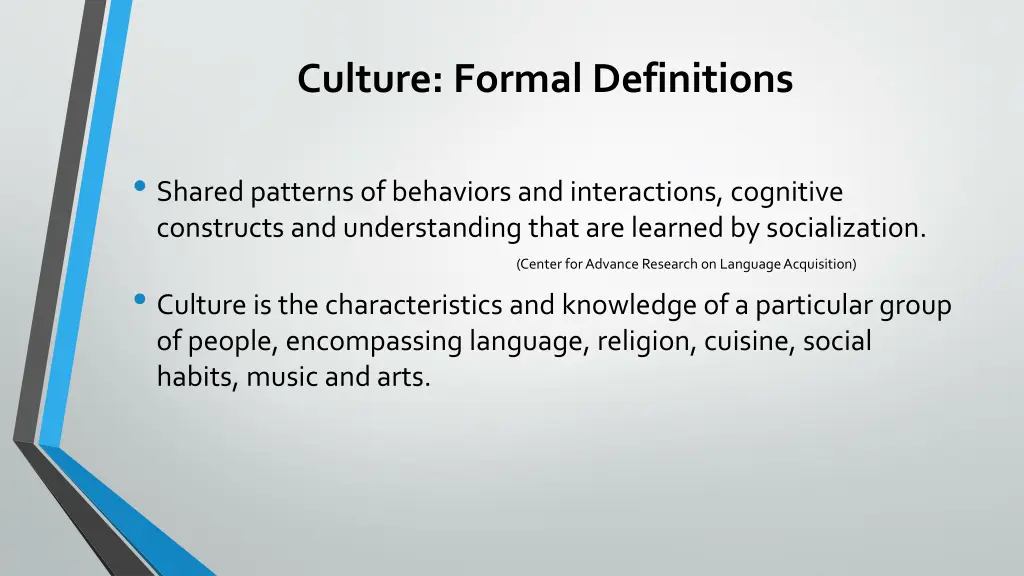 culture formal definitions