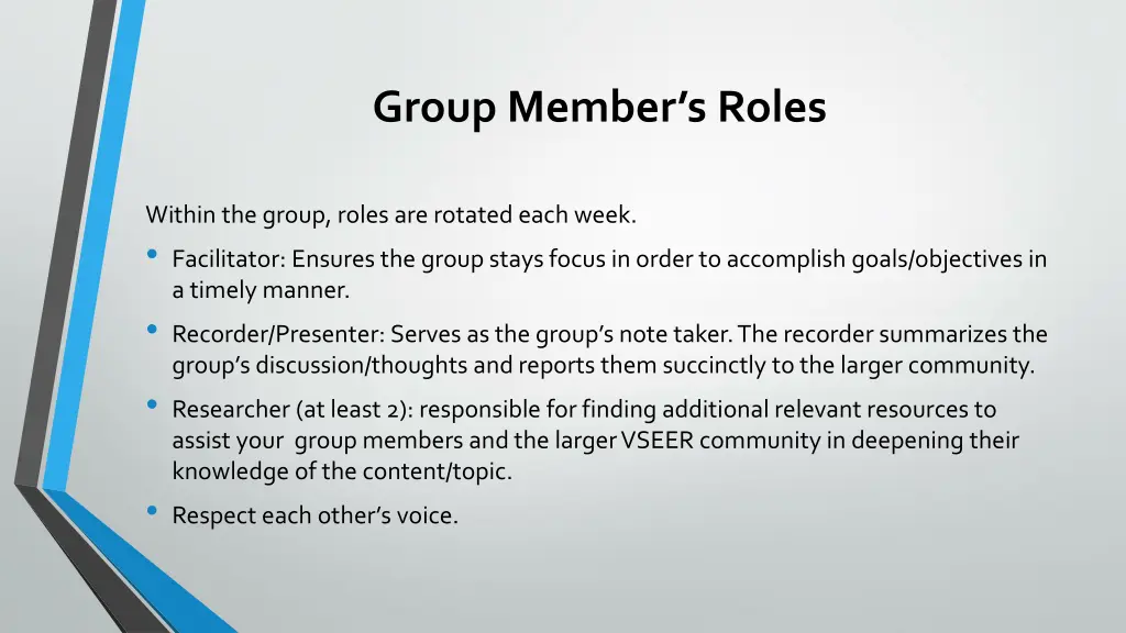 group member s roles